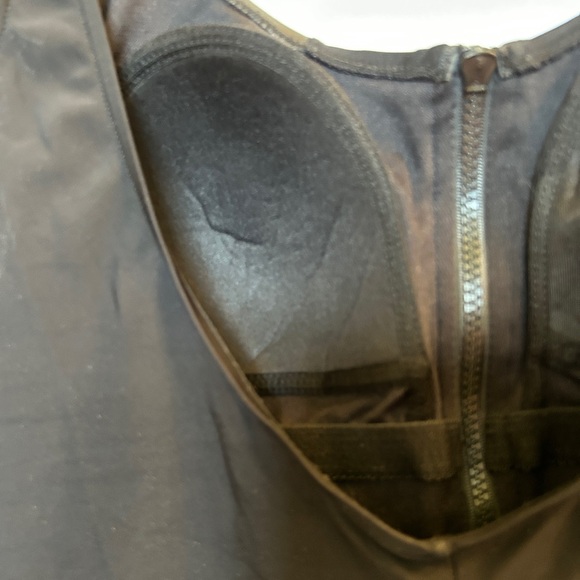 Aqua Green Women’s Zipper Front Black One-Piece Swimsuit Size: XL - Picture 5 of 7